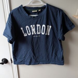 Scotch & Soda Navy Graphic 'London' Short Sleeve Tee